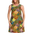 thumbnail image 1 of Fotbe Colorful Circle Vestido de Verano sin Mangas para Mujer – Vestido Midi Línea A, Estilo Camiseta Floral, Vestido Playero Casual y Fluido, 1 of 7