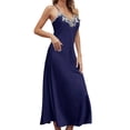 thumbnail image 3 of Bovxnpu Womens Nightgown Sleepshirt Pajama Dress Satin Spaghetti Strap Backless Knee Length Nightgown Sleepwear, 3 of 6