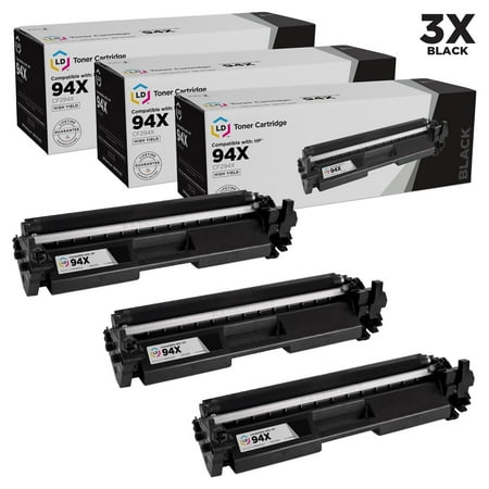 LD Compatible HP 94X / CF294X Pack of 3 High Yield Black Toner Cartridges for use in LaserJet Pro M118dw