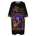 thumbnail image 4 of DIA DE LOS MUERTOS Mexico Sleepshirts For Sleeping Travels Loose Sleepdress Pajama Dress Soft Nightdress Sleepwear, 4 of 7