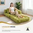 thumbnail image 7 of BYBYME Folding Sofa Bed,8 Inch L Shape Convertible Sofa Bed with Armrests,Floor Sofa Memory Foam Mattress with Pillows,Portable Folding Chair Bed,Lounger for Living Room and Bedroom,etc.,Green, 7 of 7
