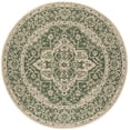 thumbnail image 2 of Safavieh Beach House Mai Traditional Outdoor Area Rug, Green/Cream, 6'7" x 6'7" Round, 2 of 7