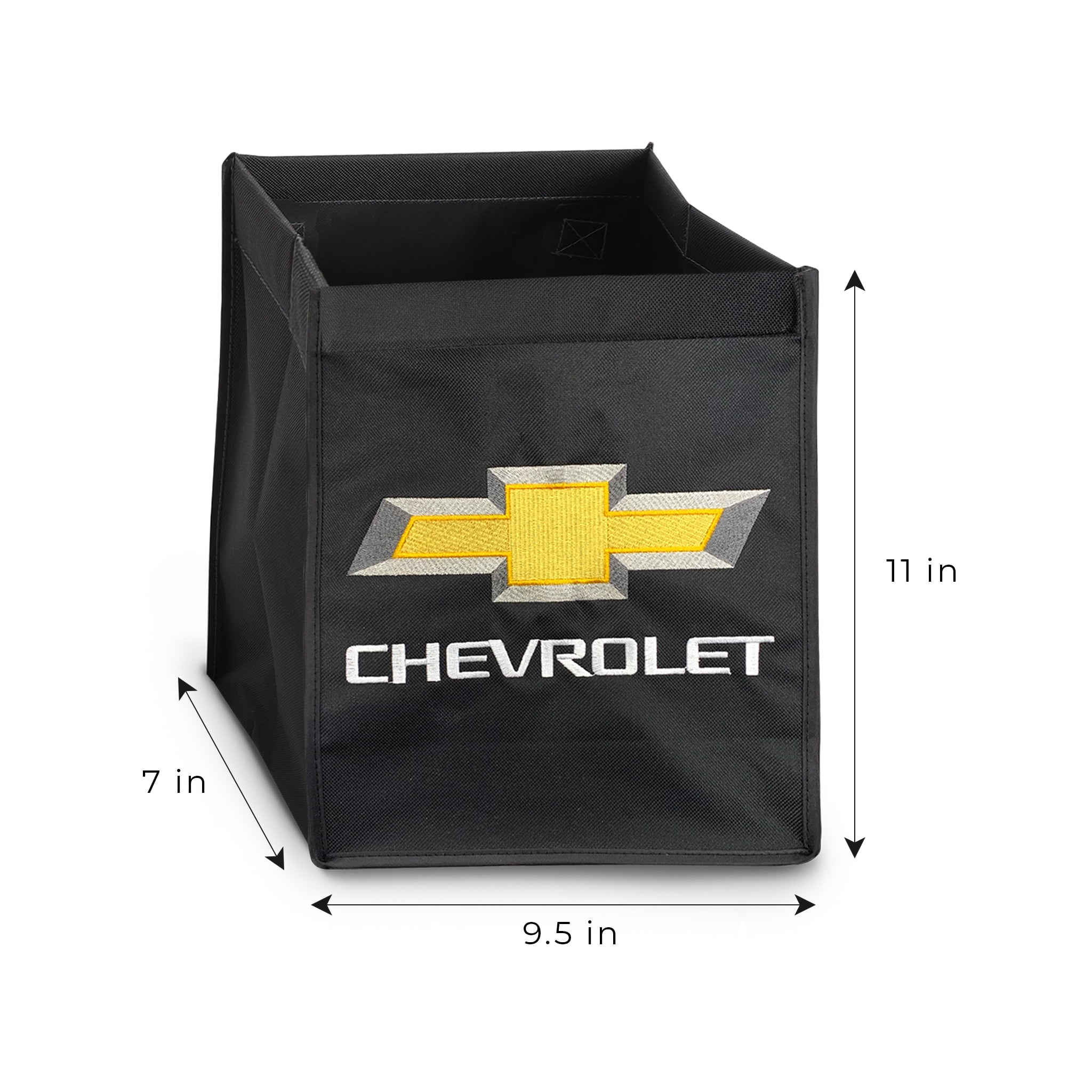 Smart Design Vehicle Waste Bag with Adjustable Strap - 9.5 x 11 Inch - Chevrolet