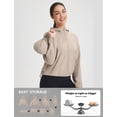thumbnail image 2 of baleaf Women's Sun Jackets Lightweight Packable Crop UV Hoodie Beige XL, 2 of 7