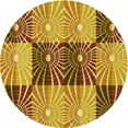 thumbnail image 1 of Ahgly Company Machine Washable Indoor Round Transitional Mahogany Brown Area Rugs, 5' Round, 1 of 7