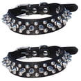 thumbnail image 1 of 2X Collar de para Perro Claveteado Tachonado 1 Pulgadasancho para la Pequena / X-Razas Pequenas y Cachorros (Negro, S: para Cuello 6-8 Pulgadas), 1 of 4