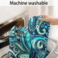 thumbnail image 5 of Blue Paisley and Floral Pattern Bathroom Rugs Mat,Non Slip Microfiber Bathroom Rug,Rubber Backing,Soft Bathroom Mats for Bathroom Floor,Tub and Shower,17x27in(43x68cm), 5 of 5