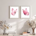 thumbnail image 2 of Abstract Pink Butterfly Canvas Painting Wall Art for Living Room Bedroom Decoration, Poster Print, Frameless, 2 of 7