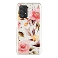 thumbnail image 1 of for Samaung Galaxy A52 4G/5G 6.5 inch Case, Flower Floral for Girls Women Shock-Absorption Flexible TPU + IMD Ultra Slim Lightweight Drop Protection Rubber Phone Cover - Pink Flower, 1 of 3