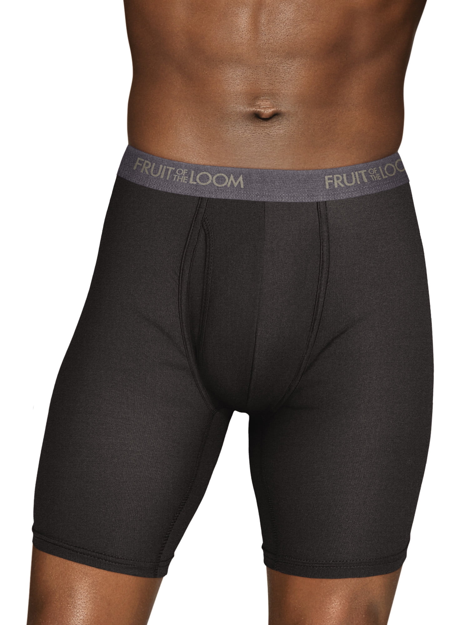 Fruit of the Loom Everlight Long Leg Tagless Boxer Briefs, 3 Pack
