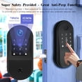thumbnail image 4 of {Smart Deadbolt, Electronic Door Lock with Keypad}, Auto Lock for Home, Office, Hotel, Front/Exterior Door，Fingerprint Digital Smart Door Lock ,Keyless Deadbolt Works with App/Bluetooth, 4 of 7