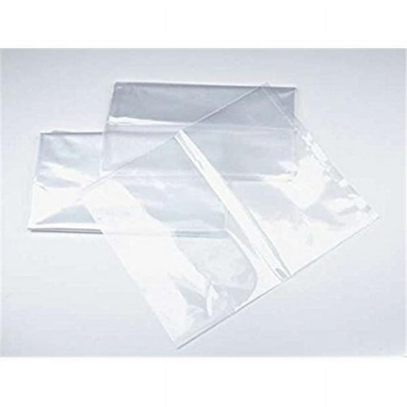 7 x 28 in. 15 Mil Flat Poly Bags, Clear