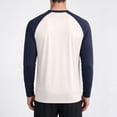 thumbnail image 3 of Rvwovn Men's Raglan Long Sleeve Tee, Crew Neck Casual Baseball Workout T-Shirt, Classic Color Block, 3 of 6