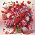 thumbnail image 1 of Kit Con Forma Especial Parcial 5D DIY Ramo Rosas 30x30cm, 1 of 9
