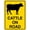 Warning Sign 5, variant on Cattle Guard Ahead Sign, 8"x12" Aluminum Tin Wall Decor, Farm-Themed Sign for Home Kitchen, Livestock Guard Alert Sign