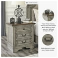 thumbnail image 2 of Signature Design by Ashley Lodenbay Three Drawer Nightstand, Antique Gray and Brown Two‑Tone Bedroom Table with USB and AC Outlets, 2 of 9