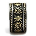 thumbnail image 2 of Anillo Color Oro Para Hombres de Acero Inoxidable Patrones de Cruz, 2 of 4
