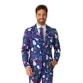 thumbnail image 4 of Suitmeister Men's Suits Christmas Snowman Blue - M Blue, 4 of 6