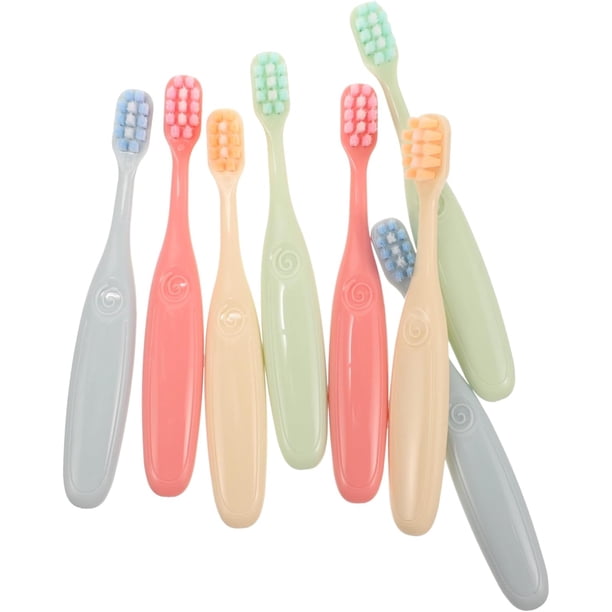 Cepillo de dientes nano extra suave para niños, cepillo de dientes con cerdas para niños, juego de cepillo de dientes manual micro nano para niños con limpieza protectora de encías para niño