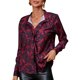 thumbnail image 1 of Cárdigan, Camisa de manga larga para mujer con blusa informal con estampado de botones y correa Meterk Rojo/Extragrande, 1 of 7
