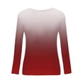thumbnail image 4 of CEHVOM T-shirt Imprimé Mode pour Femmes Manches Longues Blouse Col Rond Hauts Décontractés Liquidation, 4 of 5