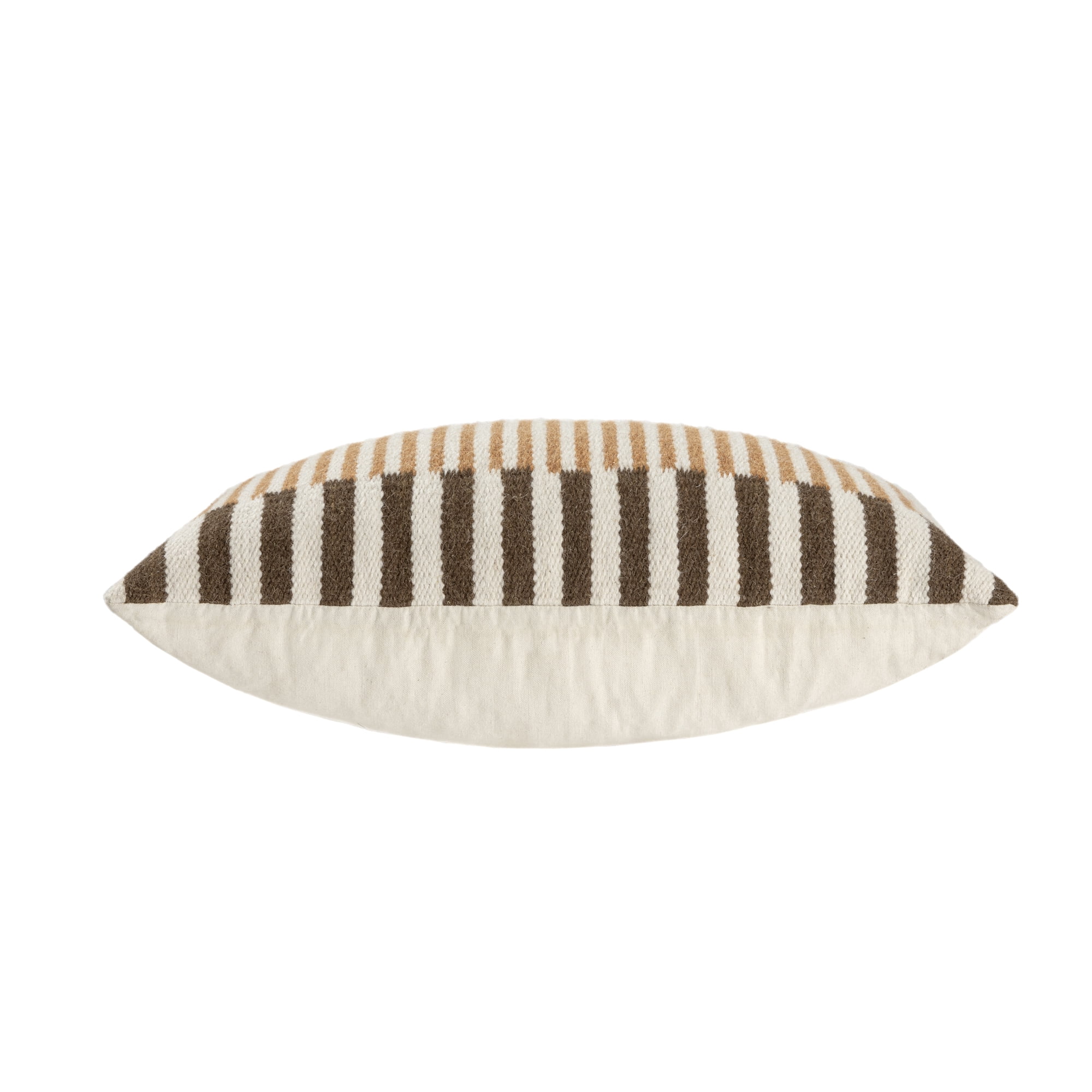 Harlow Hill Cairo 14" x 28" Brown/Multi Striped Wool Blend Adult Decorative Throw Pillow