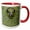 Red/White, variant on 3drose, Canada, Quebec. Green Frog Pokes Head Out of Duckweed-cn10 Bja0008 - Janyes Gallery, 11oz Two-tone Green Mug