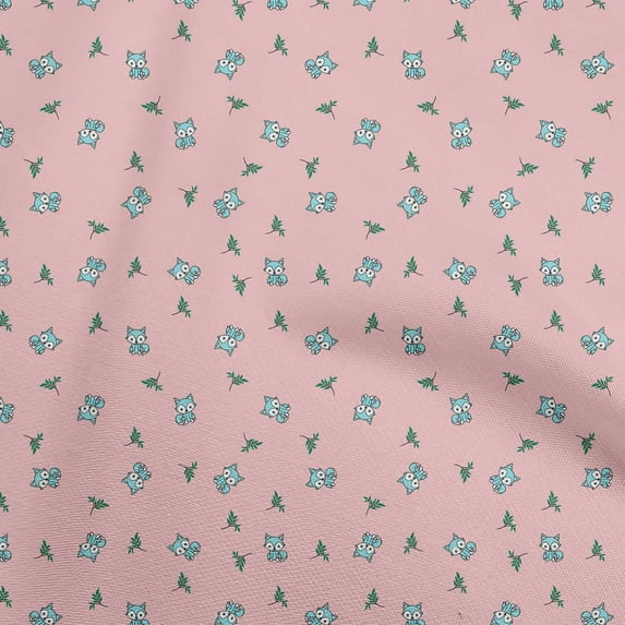 oneOone Cotton Cambric Light Pink Fabric Animal Sewing Craft Projects Fabric Prints By Yard 42 Inch Wide