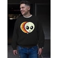 thumbnail image 2 of Layered Alien Emoji Vibes - Retro Galactic Graphic Men's Sweatshirt, 2 of 4