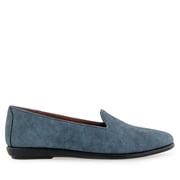 Aerosoles Women's Betunia Loafer, Blue Jean Textured Faux Leather, 6.5W