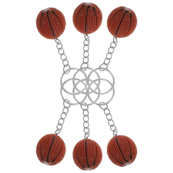 6 Pcs Lanyards Charm Basketball Keychain Keychains for Men Mini Child