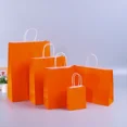 thumbnail image 3 of Bolsas de regalo de papel Kraft con asas, 10/20/30/50 unidades, para compras, manualidades, color marrón y blanco, para fiestas, suministros navideños, 3 of 5
