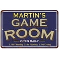 thumbnail image 1 of MARTIN'S Blue Game Room Sign Metal Wall Decor 8x12 208120002276, 1 of 1