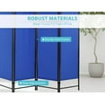 YRLLENSDAN Partition Room Dividers with 4 Panels, Steel Frame Folding Privacy Screen for Room 5