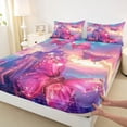 thumbnail image 3 of Homewish 3D Butterfly Queen Sheet Set (4-Piece) Princess Castle Pink Blue Decor For Girls, 3 of 7