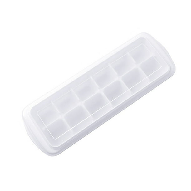 Moldes de plástico para cubitos de hielo, molde para congelador, bloque de hielo, fabricante DIY (12 rejillas) Tmvgtek Oficina Multiescena Multifunción