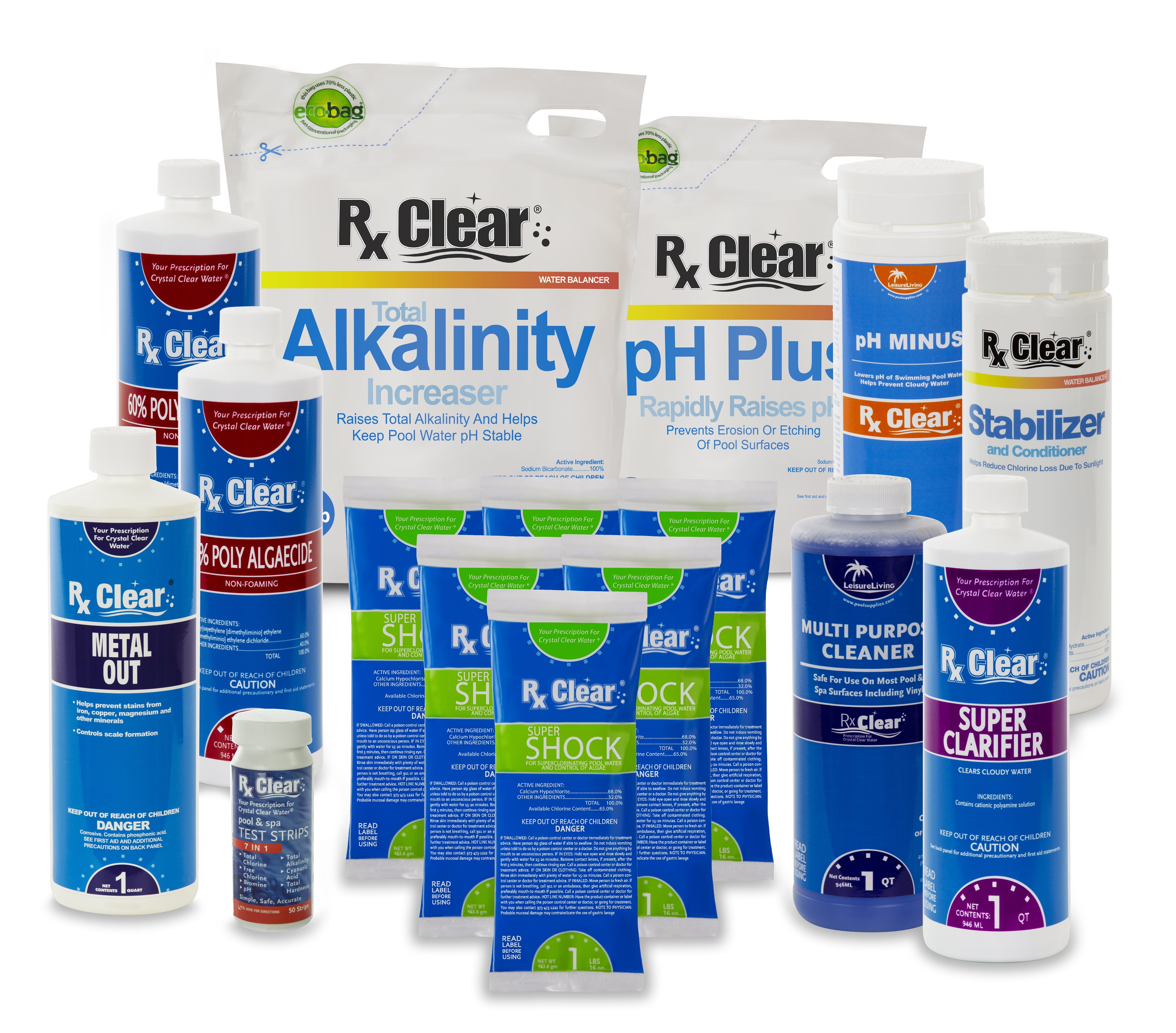 Rx Clear Deluxe Spring Opening Pool Chemical Kit B Up to 15,000