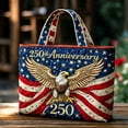 thumbnail image 6 of Luckky 250th Anniversary Tote Bag,1776-2026 Patriotic Quilted Shoulder Bag, 6 of 6