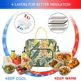 thumbnail image 2 of Tropical Plant Insulated Lunch Bag – Large Reusable Cooler Tote with Dual Compartment, Leakproof Waterproof Lunch Box for Work, Picnic, Beach Vacation, 2 of 4