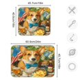thumbnail image 3 of Dish Drying Mat Kitchen Pad Large Counter Absorbent Dish Mats Drainer Elegant Corgi and Afternoon Tea, 3 of 8