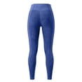 thumbnail image 5 of Yoga Pants for Women Solid Color High Waist Abdomen Raising Hip Shaping Naked Tight Elastic Pants Athleisure Training Style, 5 of 5