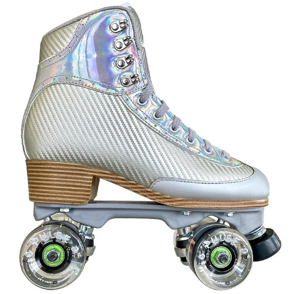 Atom Quad Outdoor Roller Skates - Vibe Nylon Women's Package (Silver)