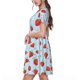 thumbnail image 2 of Disketp Strawberry para Vestido de Manga Corta para Mujeres, Vestidos de Verano para Mujeres, Casual y Holgado para la Playa, 2 of 6