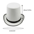 thumbnail image 6 of Aellinatey Short Brim Fedora Top Hat Western Cowboy Hat for Boy Men Adults Cap, 6 of 13