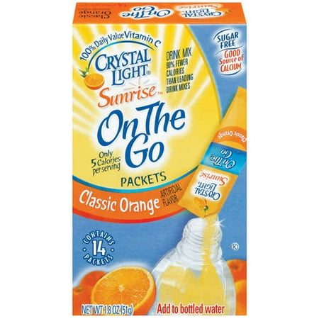Crystal Light: On The Go Sunrise Classic Orange Sugar Free 1.8 Oz Drink Mix, 14 ct