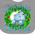 thumbnail image 4 of Inktastic I Want a Hippopotamus for Christmas Boys or Girls Baby Bib, 4 of 4