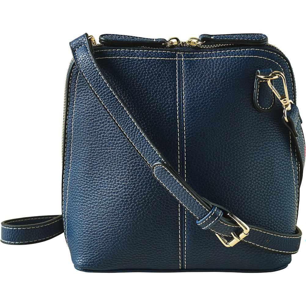 Treska - Women's Side-To-Side Open Zip Shoulder Bag - Vegan Leather - 7 ...