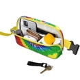 thumbnail image 2 of Vintage Tie Dye Belt Bag – Retro Hippie Style Fanny Pack with Rainbow Marble Print, Artistic Watercolor Vibe, 2 of 4