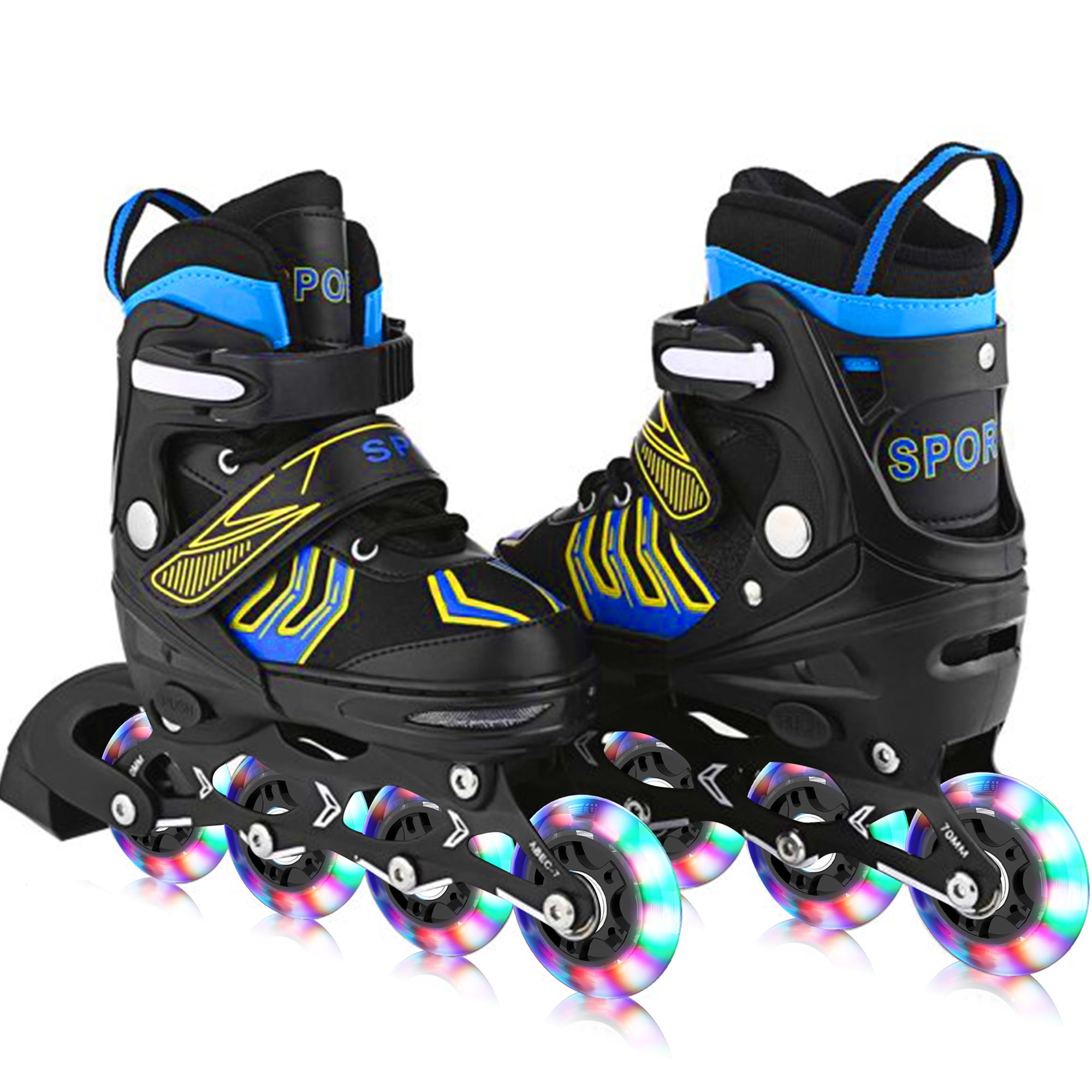 NEW Inline Skates Size 7 8 Adjustable Roller Blades Flashing Best Gift For Kids 