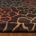 thumbnail image 5 of Linon Trio Open Flowers Polyester 8'x10" Area Rug in Chocolate & Pumpkin, 5 of 5